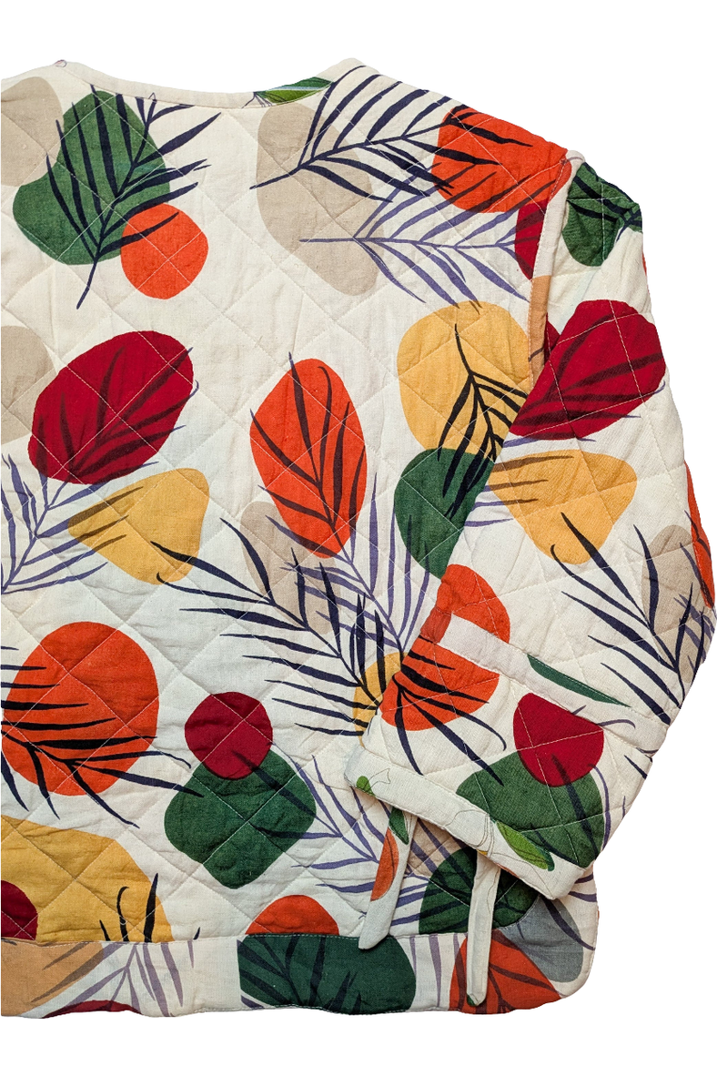 Orange Harvest / Woodland Walk reversible quilted jacket