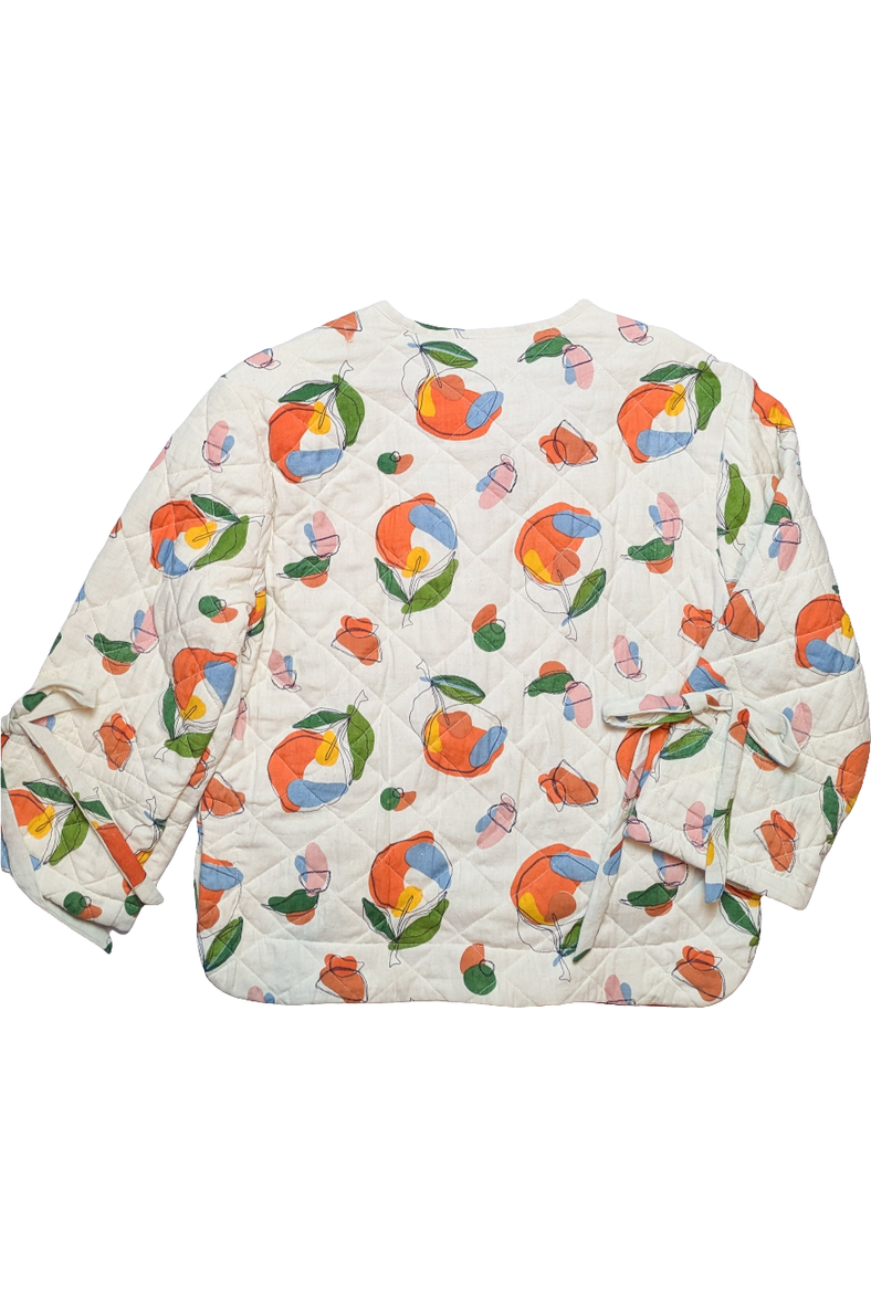 Orange Harvest / Woodland Walk reversible quilted jacket