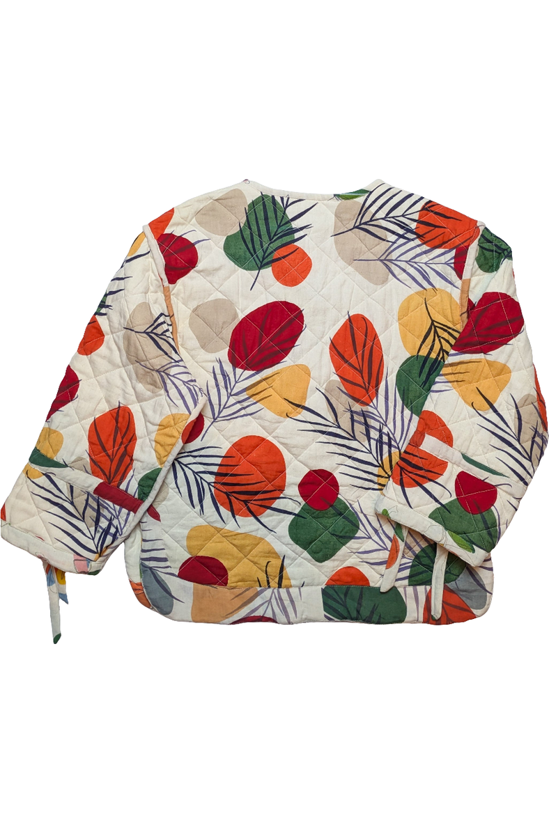 Orange Harvest / Woodland Walk reversible quilted jacket