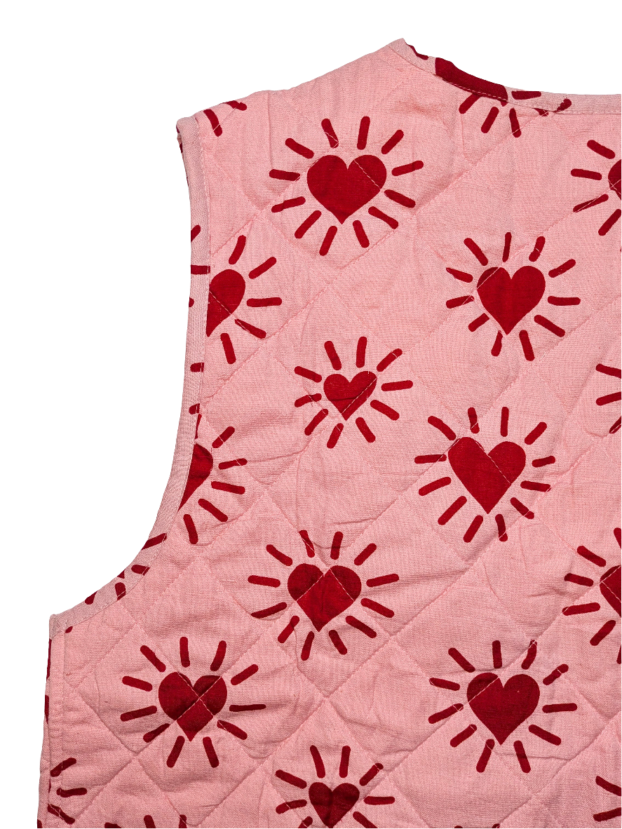 Love Shine / Happy Hippy reversible quilted waistcoat
