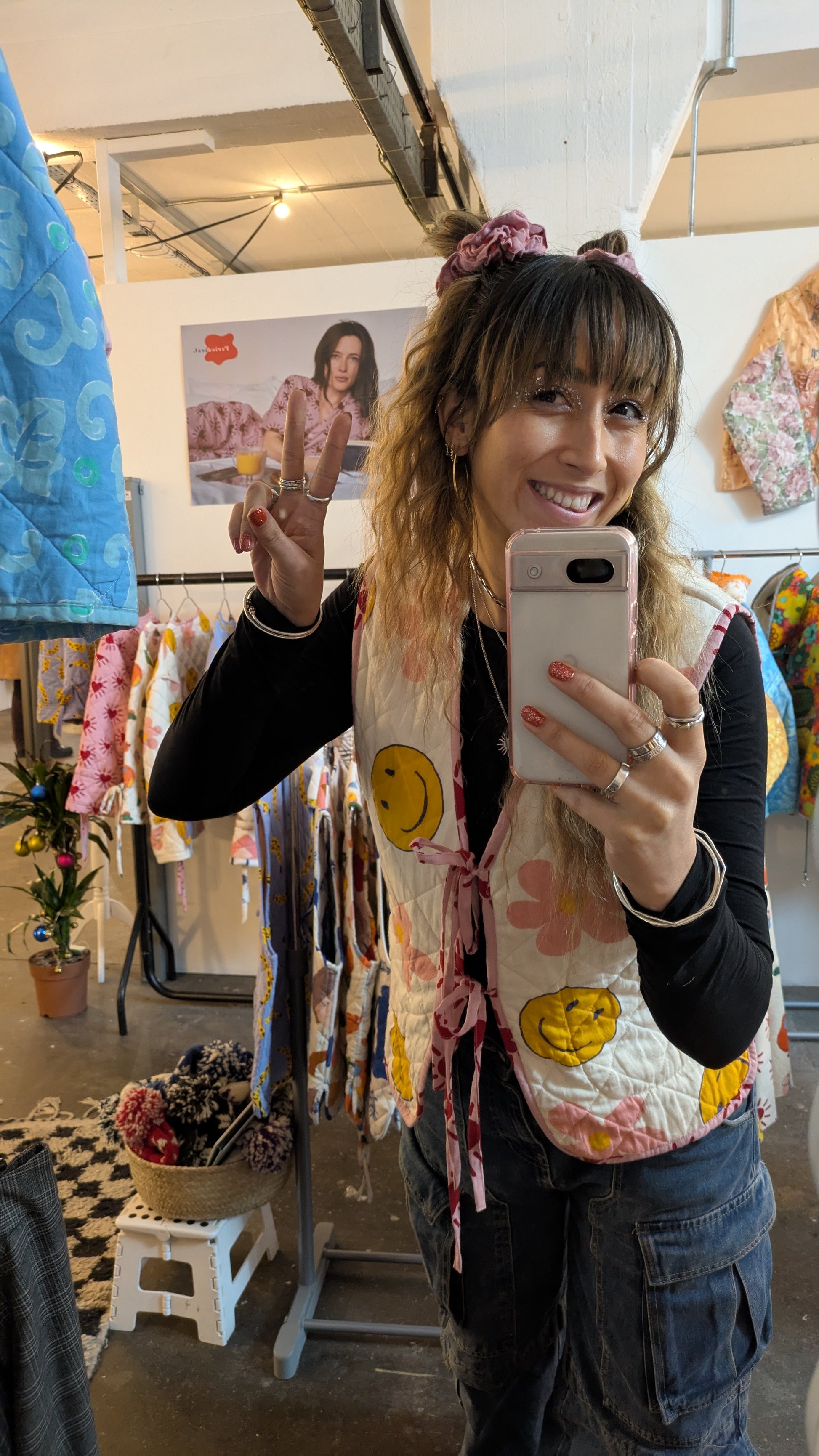 Love Shine / Happy Hippy reversible quilted waistcoat
