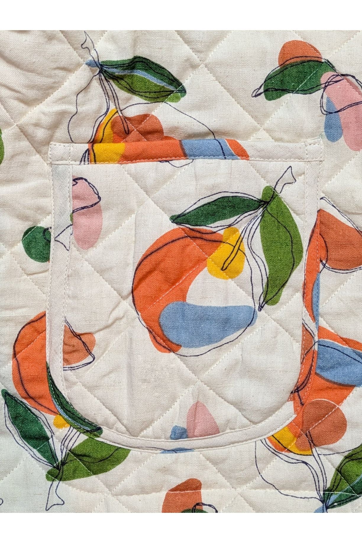 Orange Harvest / Woodland Walk reversible quilted jacket