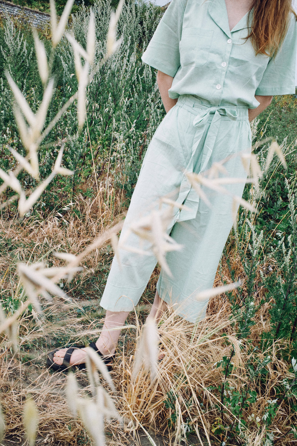 Matcha Wide Hem Culottes
