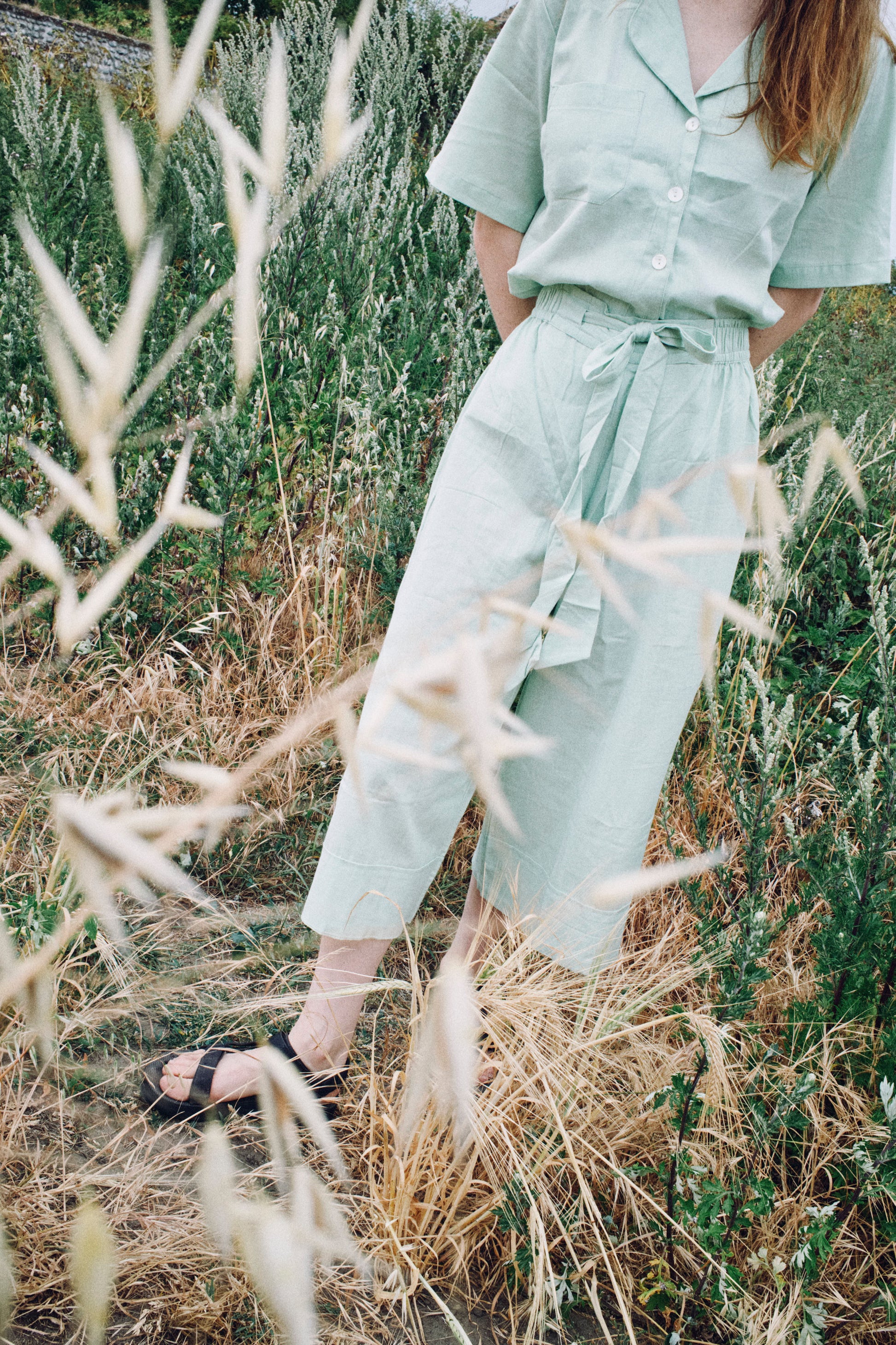 Matcha Wide Hem Culottes