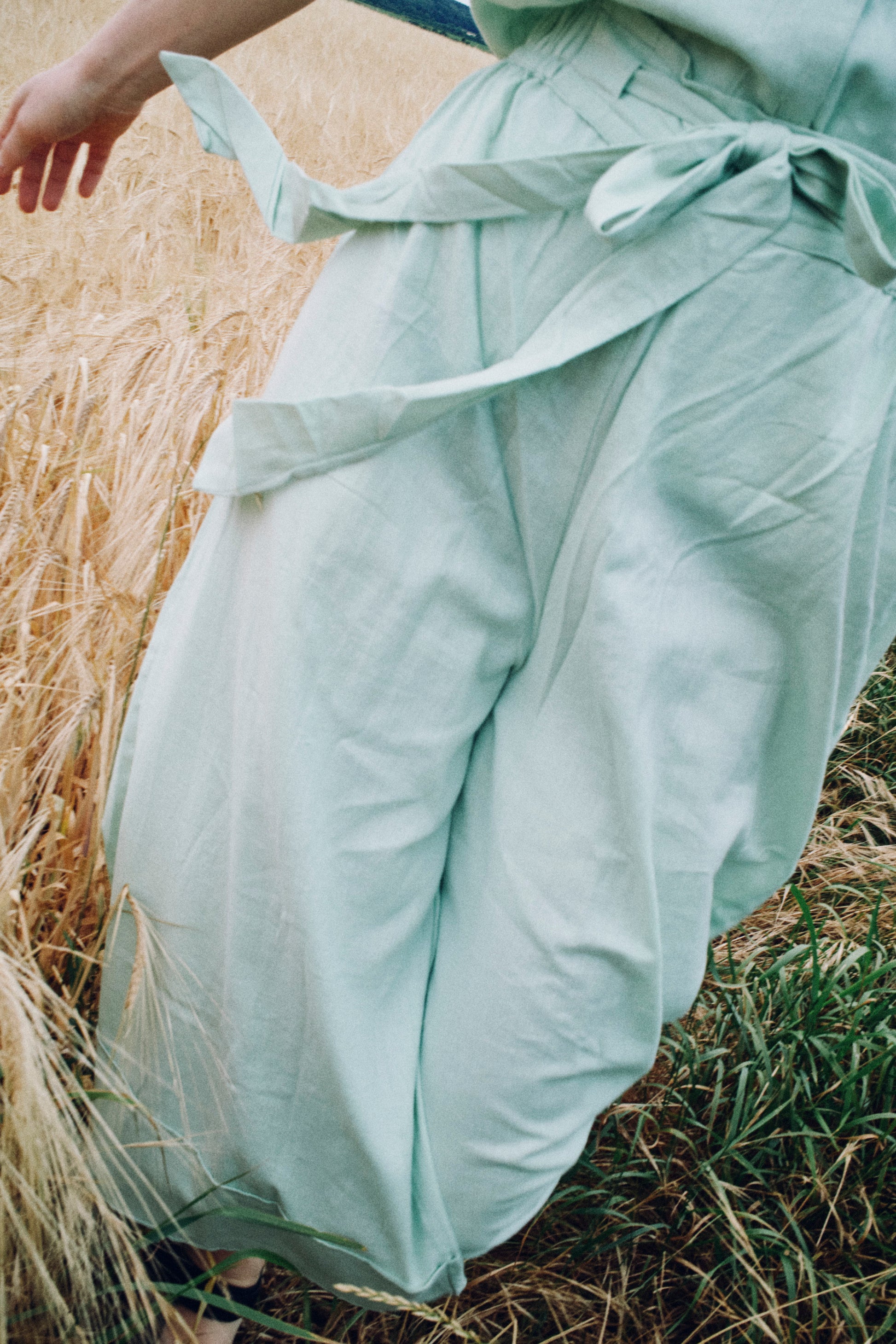 Matcha Wide Hem Culottes