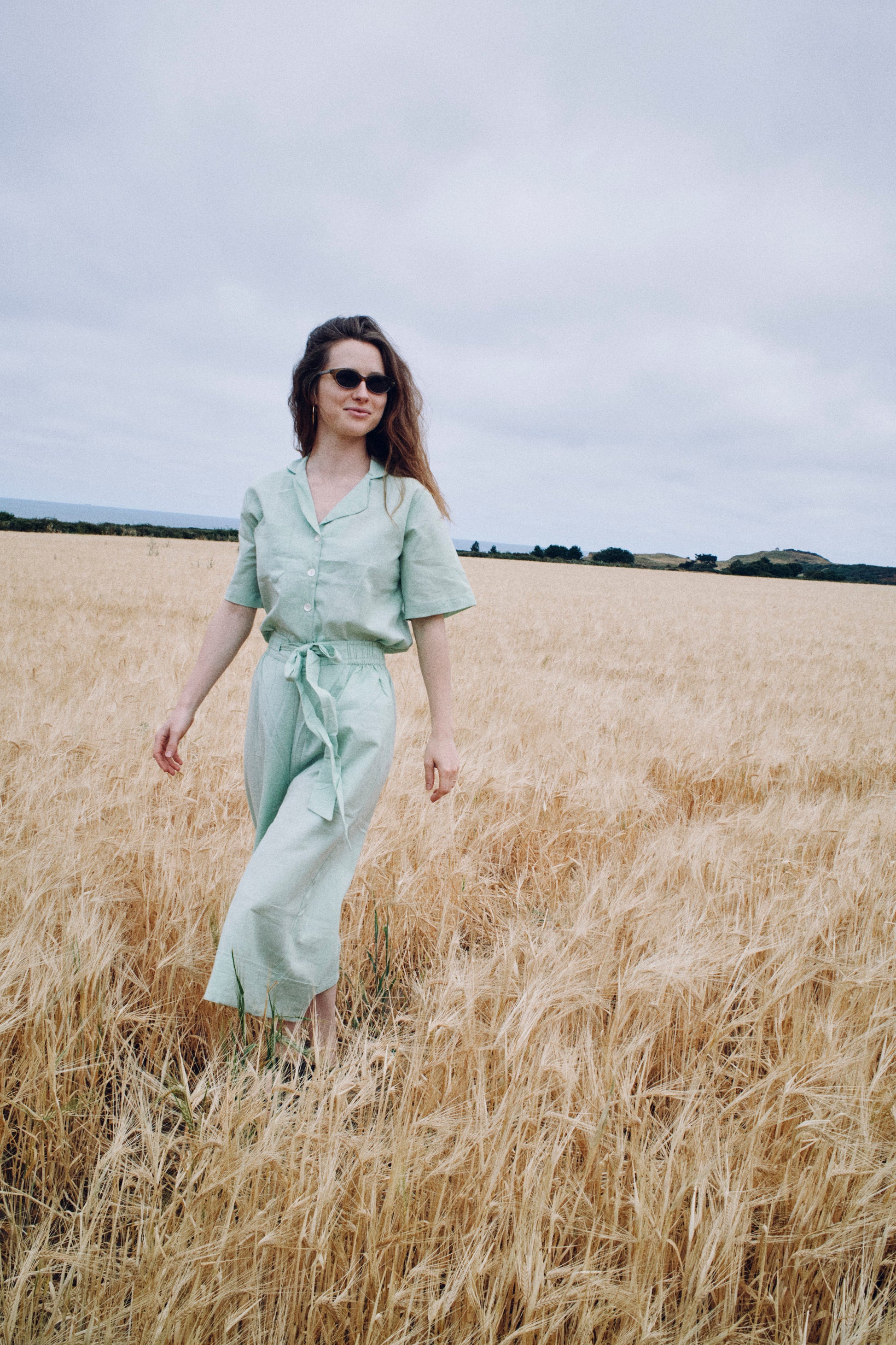 Matcha Wide Hem Culottes