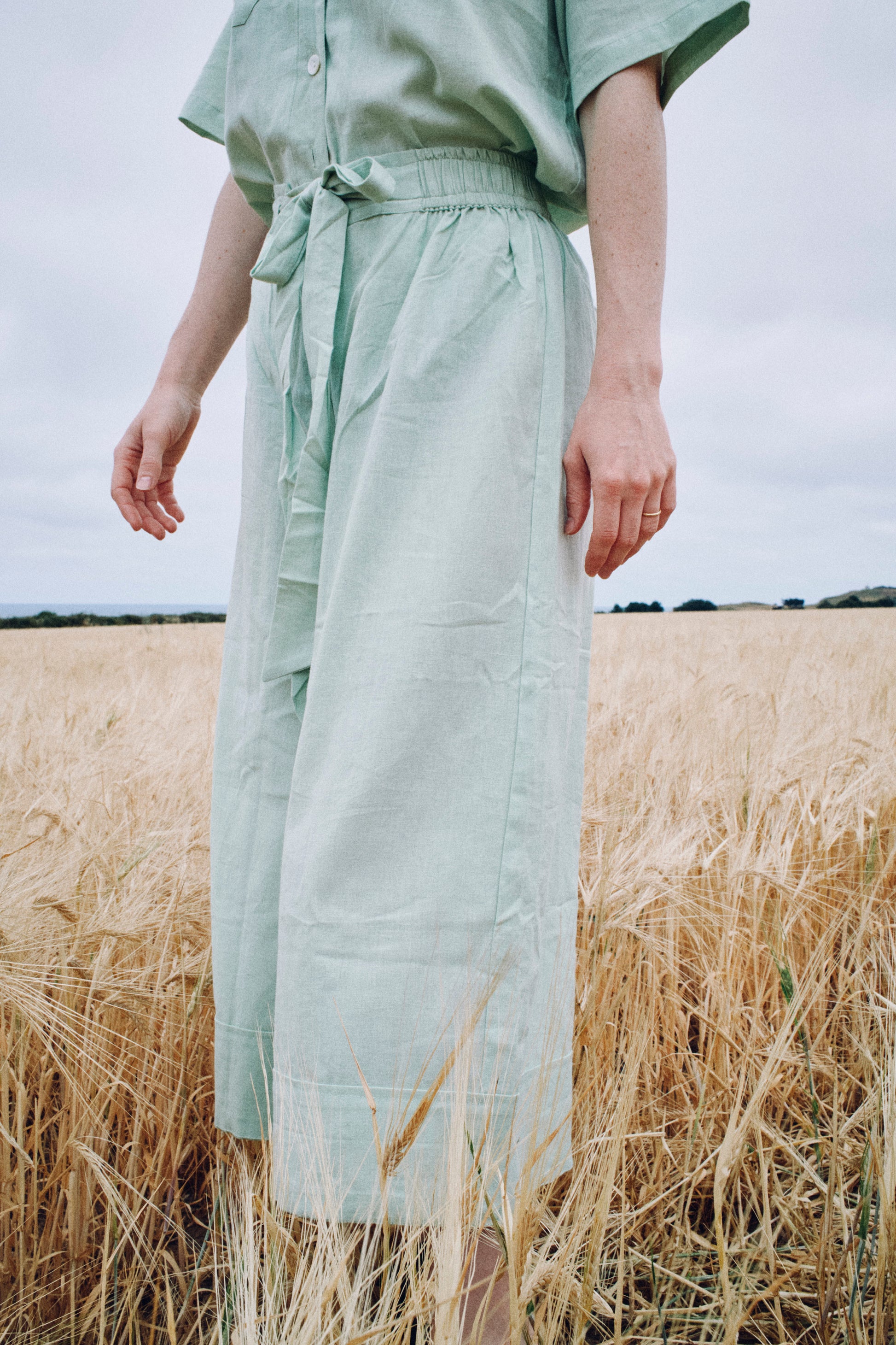 Matcha Wide Hem Culottes