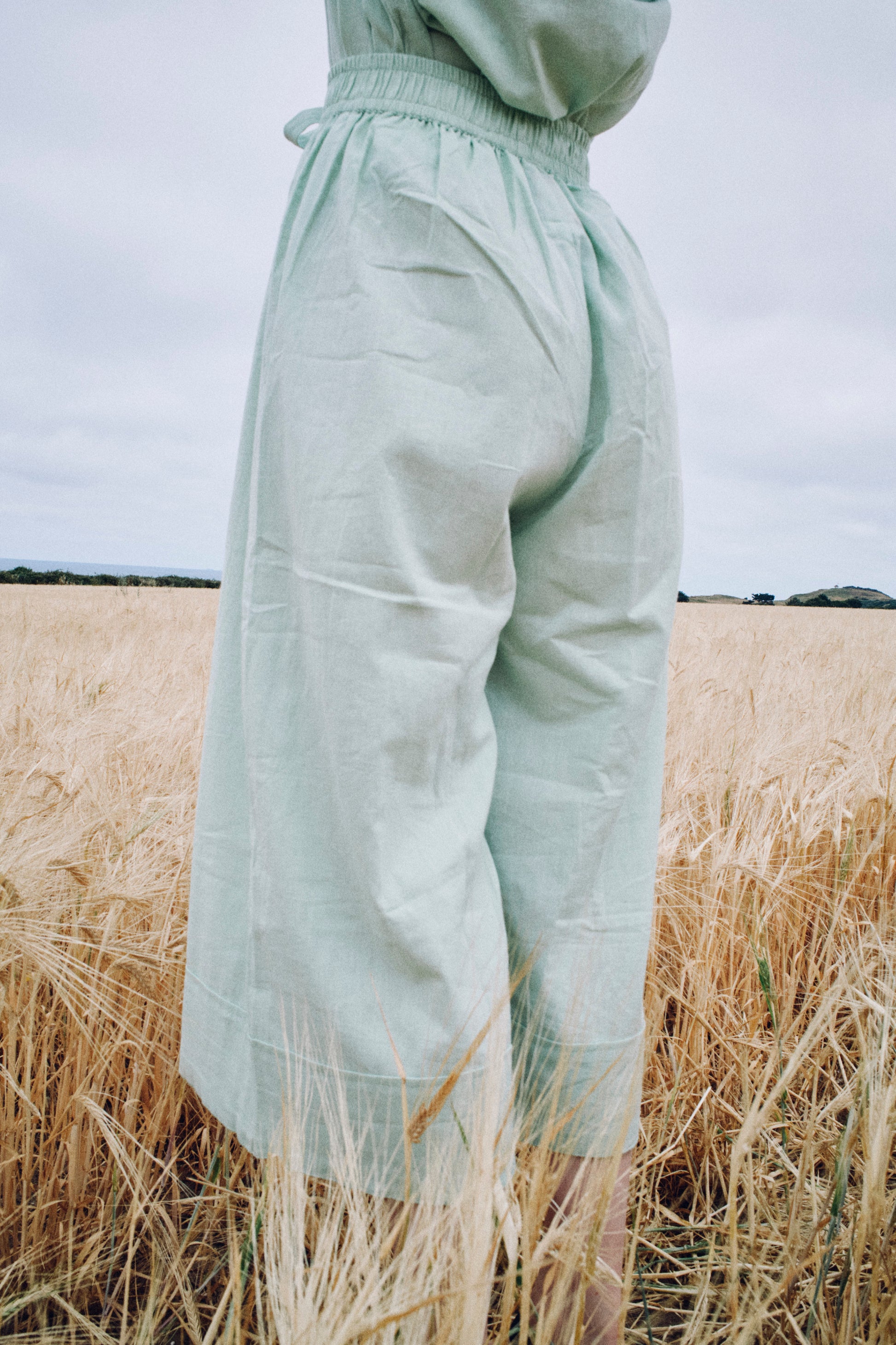 Matcha Wide Hem Culottes