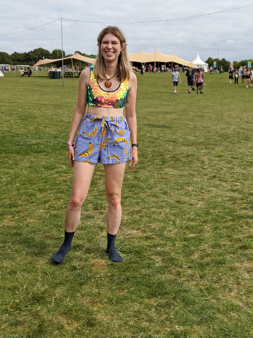 Cool Bananas Drawstring Shorts
