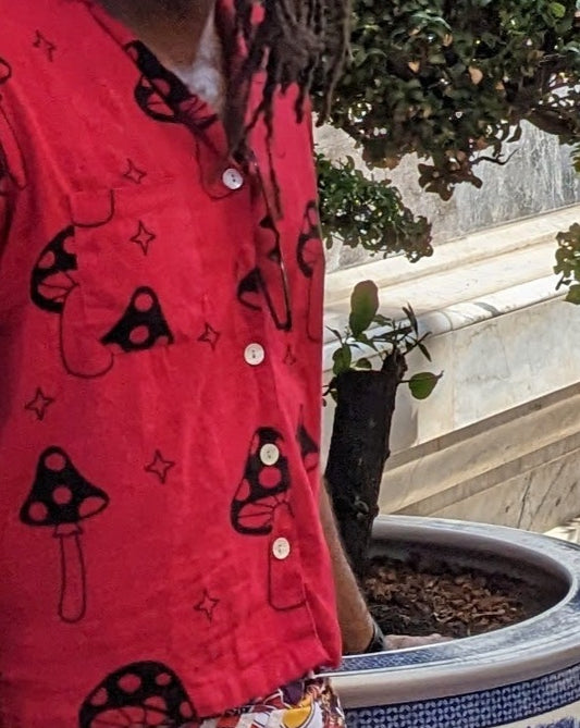 Red Mushroom Long Sleeve Shirt