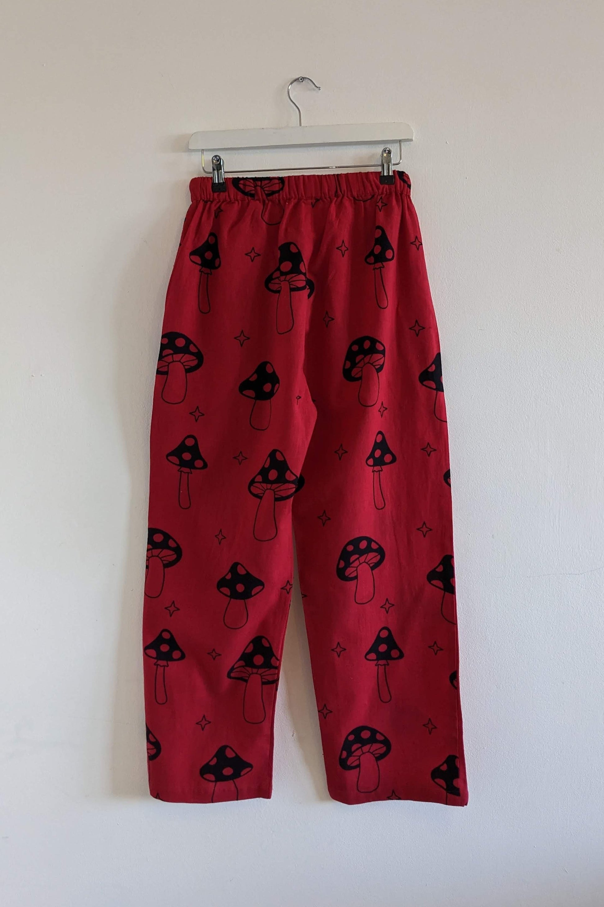 Red Mushroom Straight Leg Trousers
