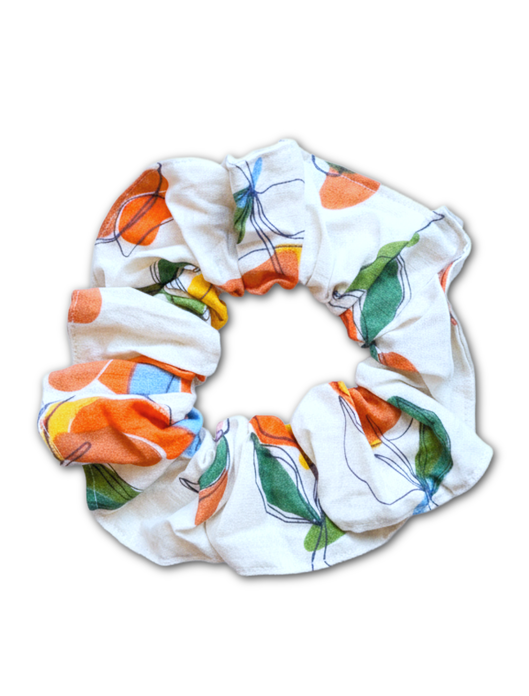 Large Orange Harvest Scrunchie