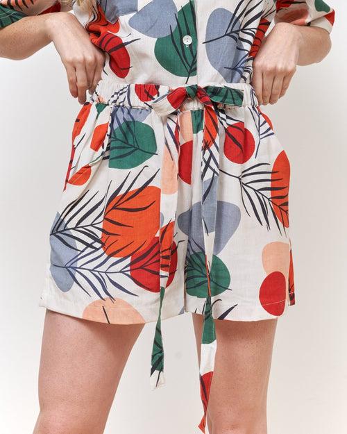 Abstract Drawstring Shorts - Periodical Powers