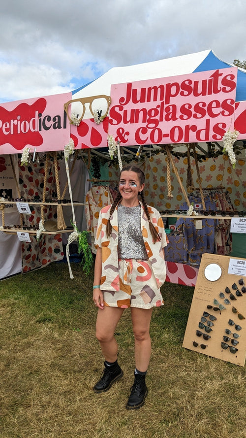 Abstract Drawstring Shorts - Periodical Powers