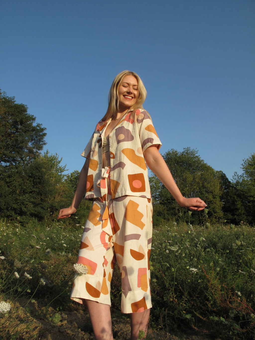 Abstract Short Sleeve Shirt - Periodical Powers