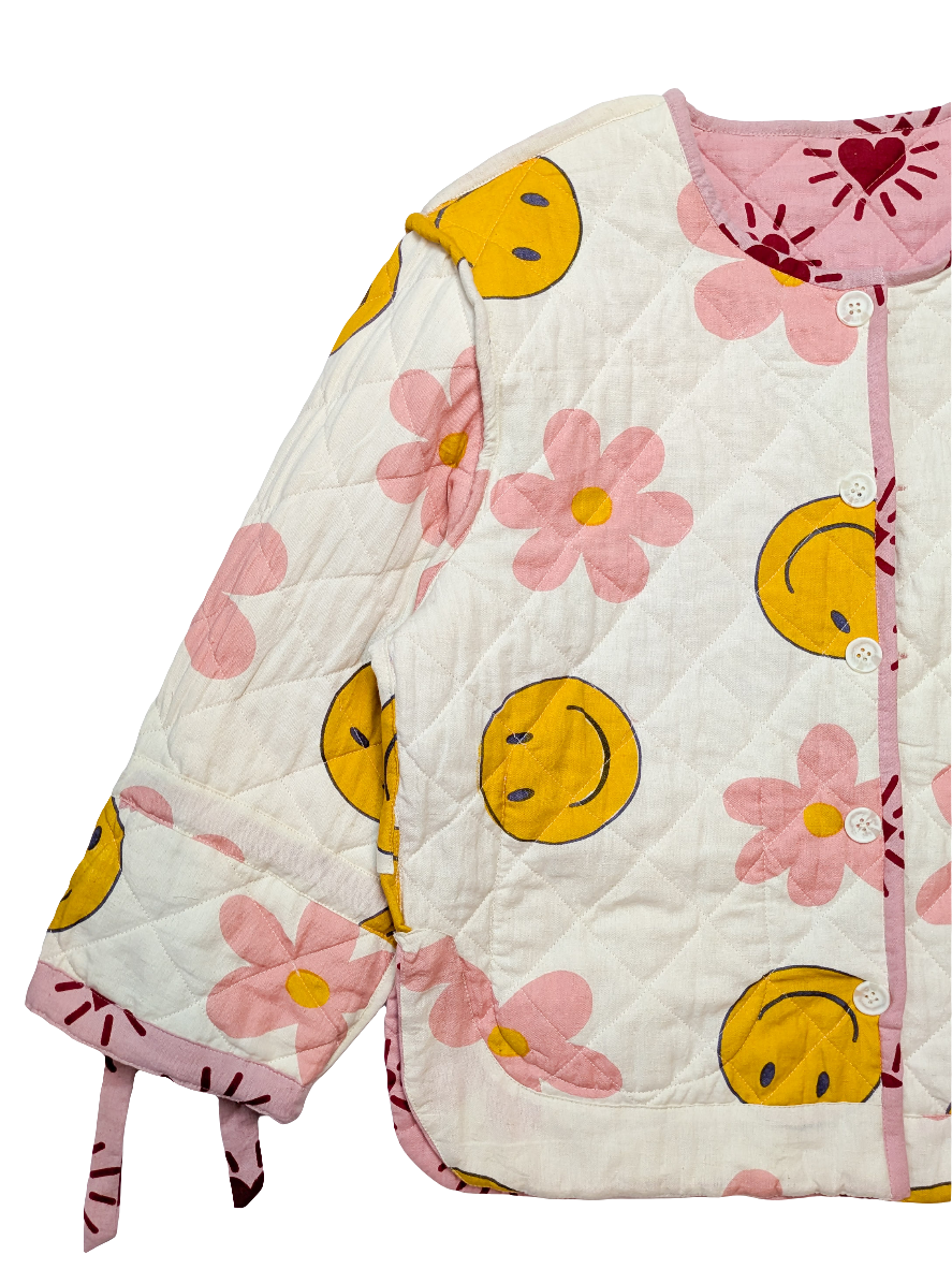 Love Shine / Happy Hippy reversible quilted jacket