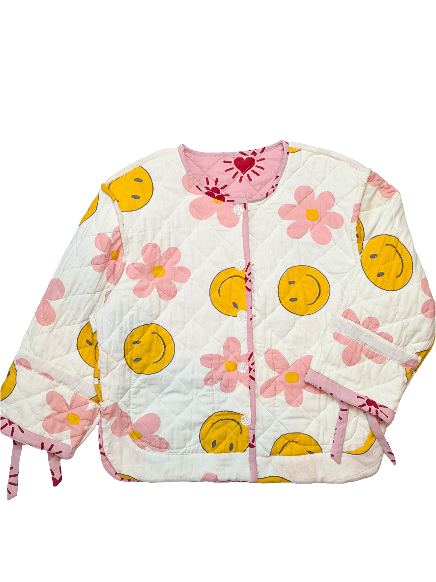 Love Shine / Happy Hippy reversible quilted jacket