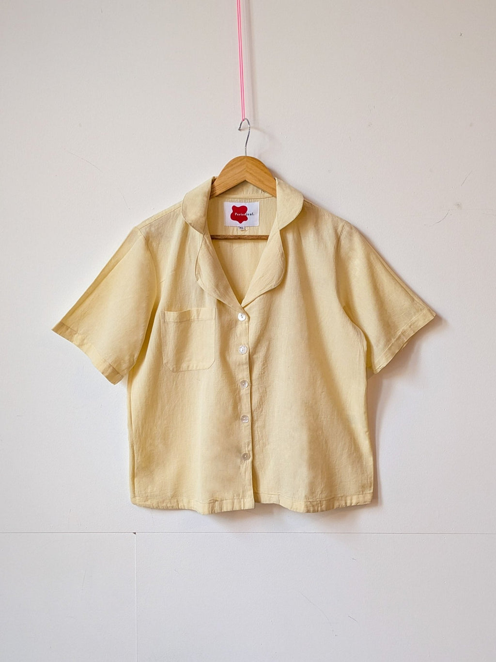 Butter Yellow Short Sleeve Cotton Shirt - Periodical Powers
