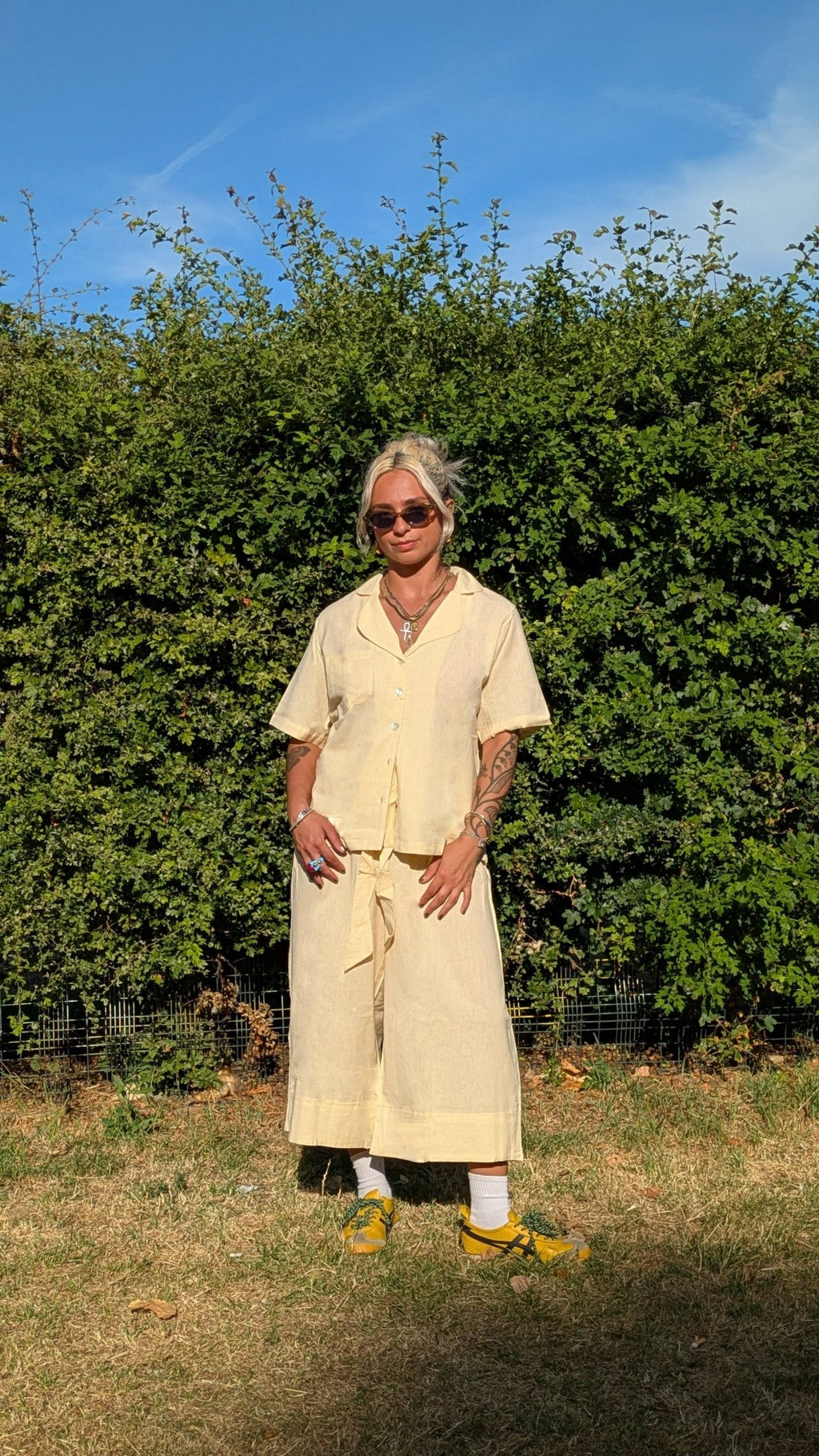 Butter Yellow Wide Leg Culottes - Periodical Powers