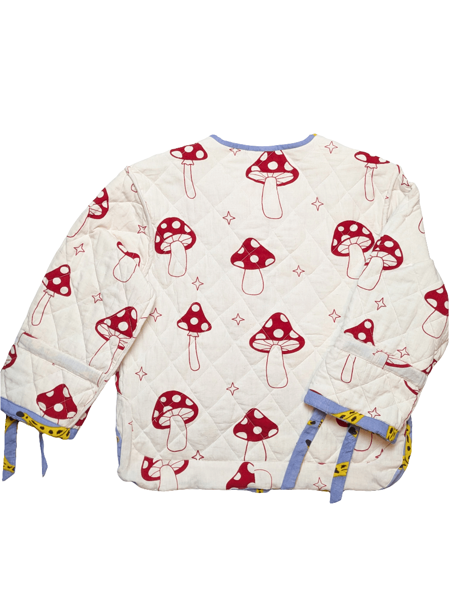 Cool Banana / Magic Mushroom reversible quilted jacket - Periodical Powers