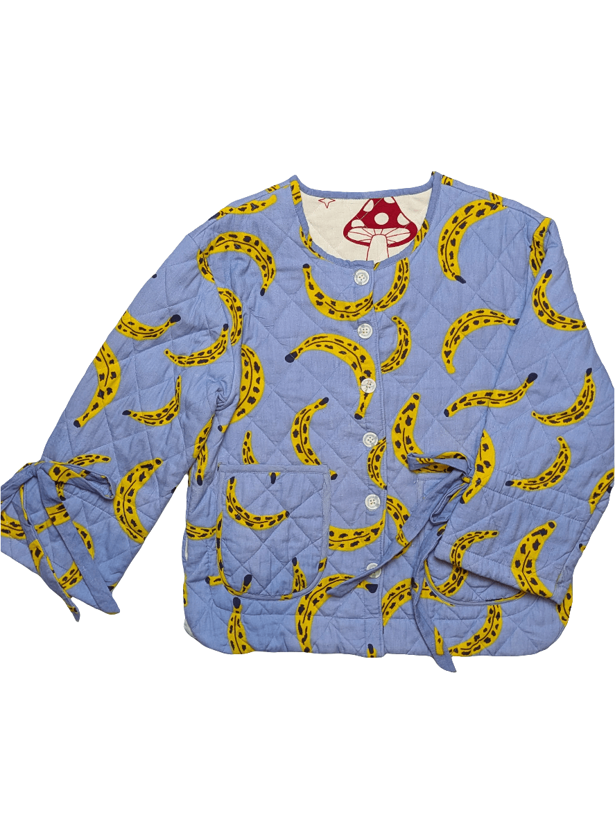Cool Banana / Magic Mushroom reversible quilted jacket - Periodical Powers