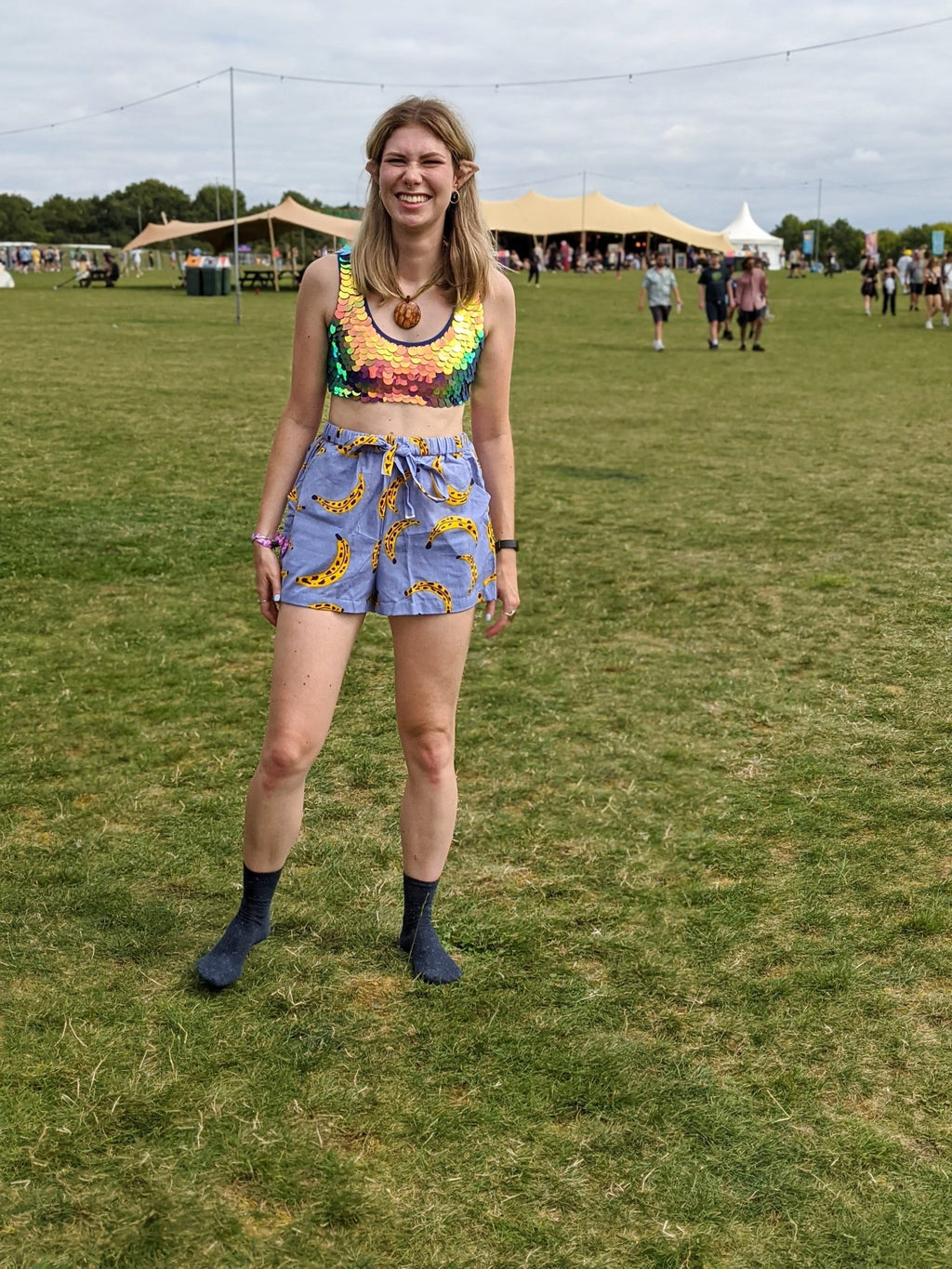 Cool Bananas Drawstring Shorts - Periodical Powers