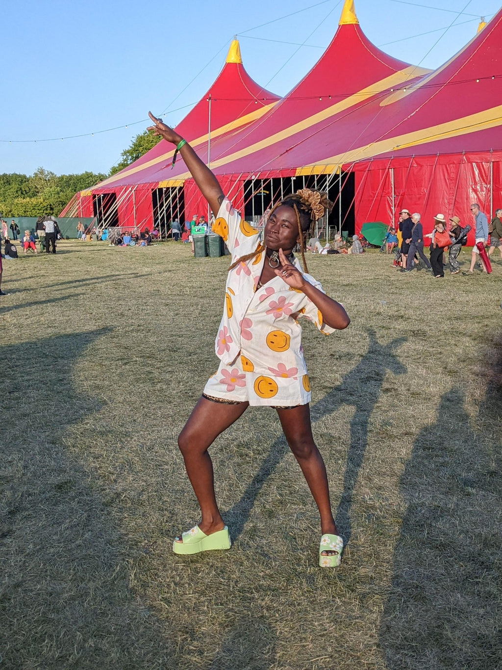 Happy Hippy Drawstring Shorts - Periodical Powers