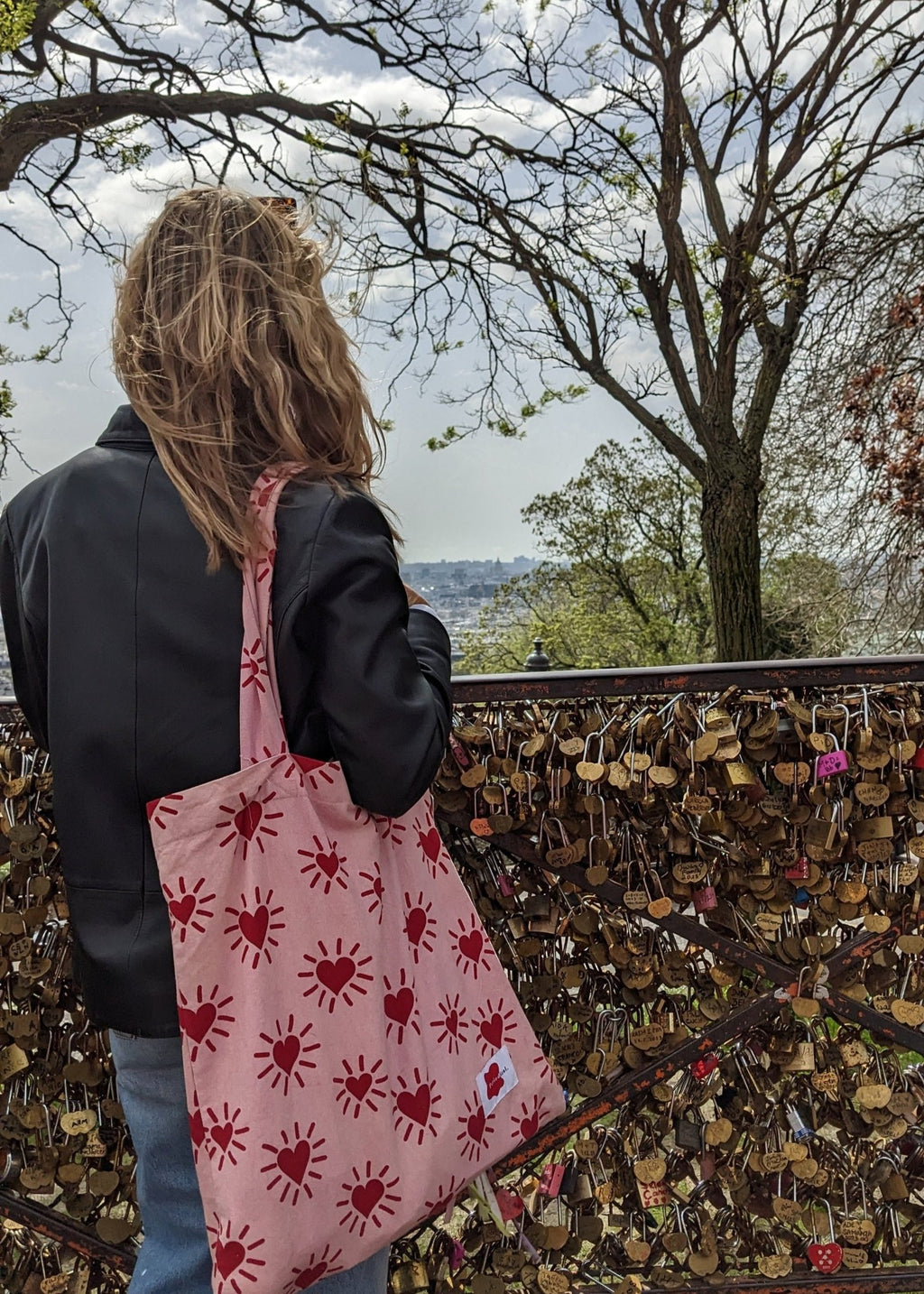 Love Shine Giant Tote Bag (Deep Pink) - Periodical Powers