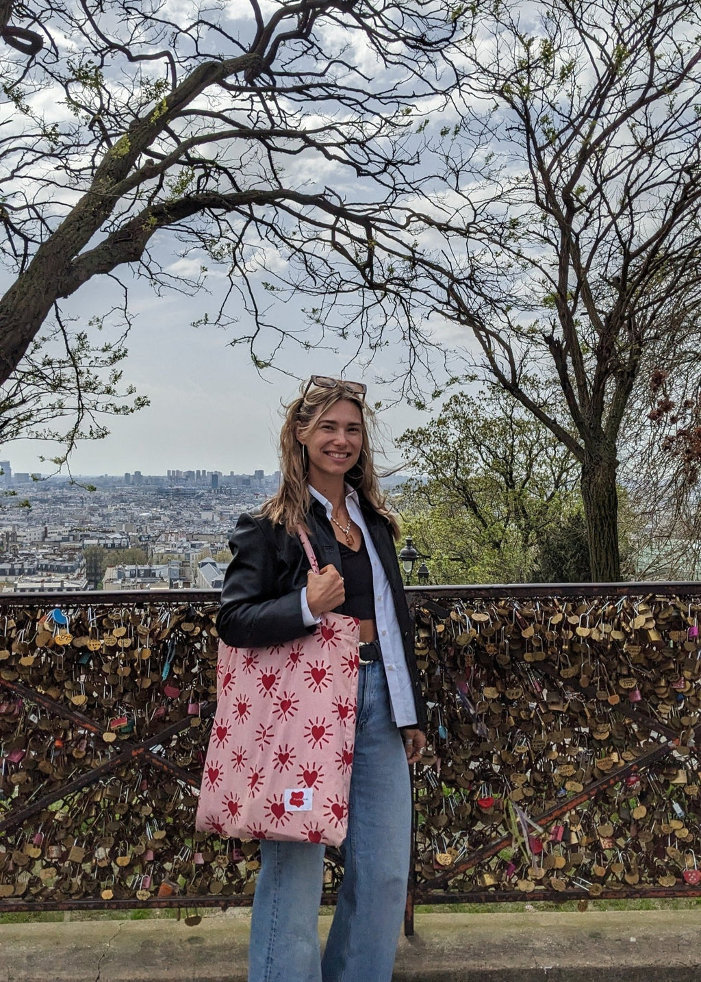 Love Shine Giant Tote Bag (Deep Pink) - Periodical Powers