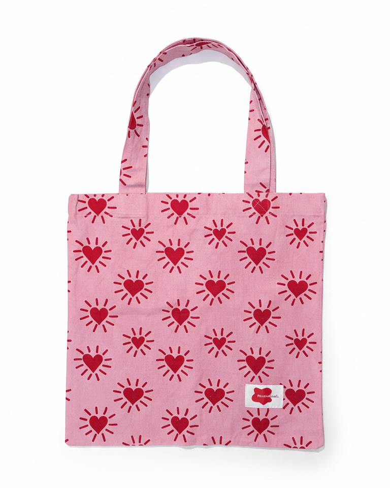 Love Shine Giant Tote Bag (Deep Pink) - Periodical Powers