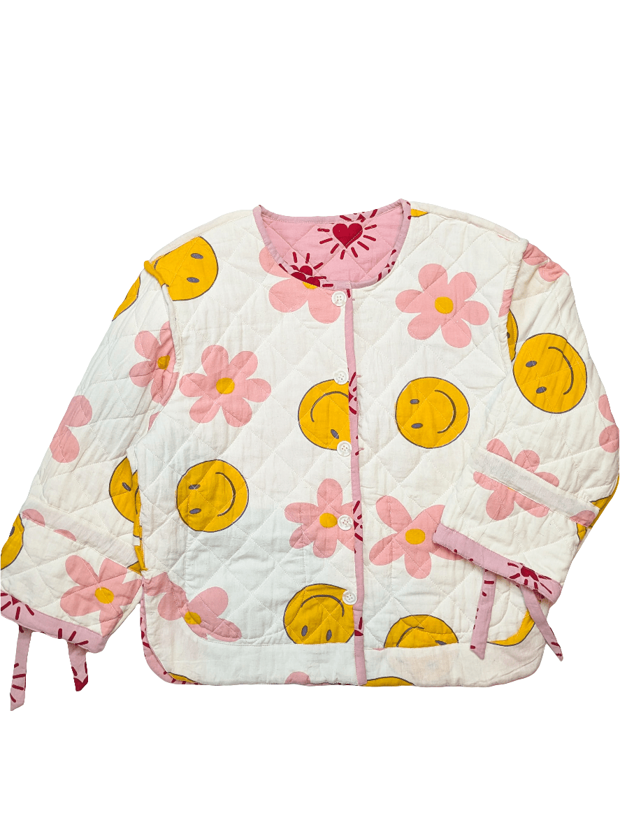 Love Shine / Happy Hippy reversible quilted jacket - Periodical Powers