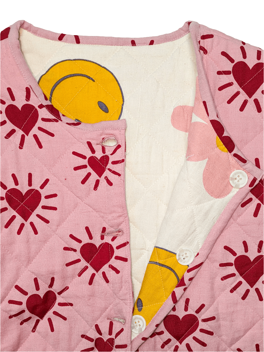 Love Shine / Happy Hippy reversible quilted jacket - Periodical Powers