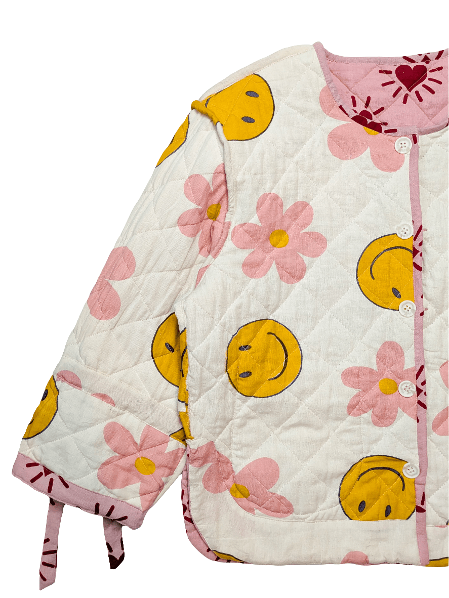 Love Shine / Happy Hippy reversible quilted jacket - Periodical Powers