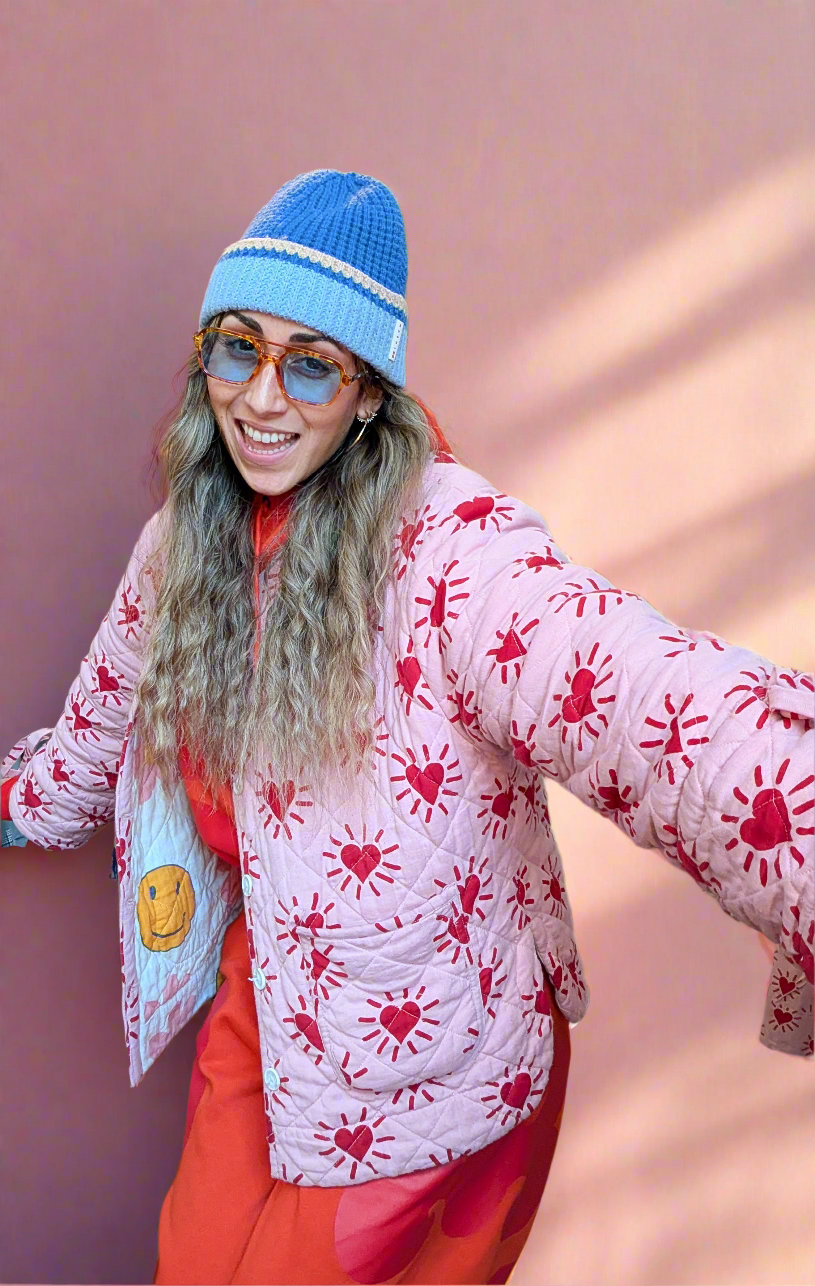 Love Shine / Happy Hippy reversible quilted jacket - Periodical Powers