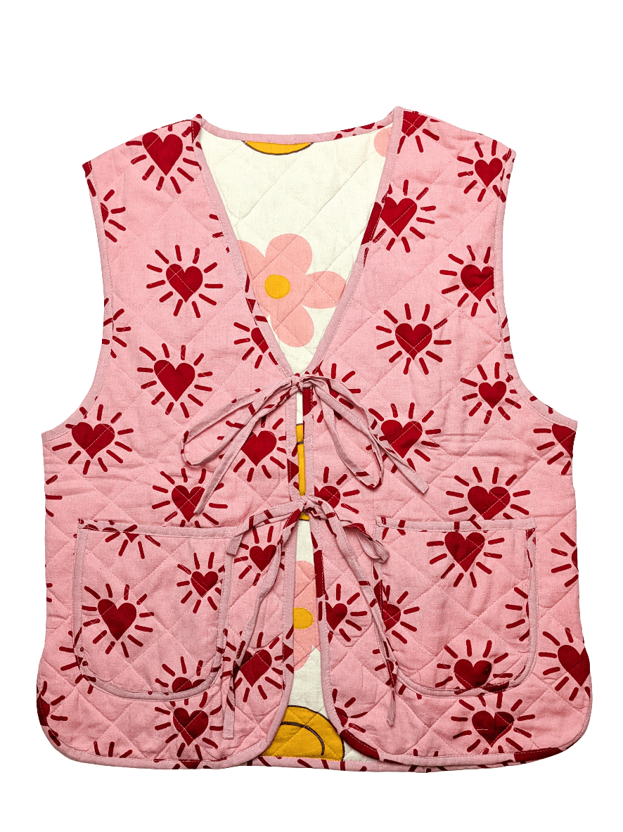 Love Shine / Happy Hippy reversible quilted waistcoat - Periodical Powers