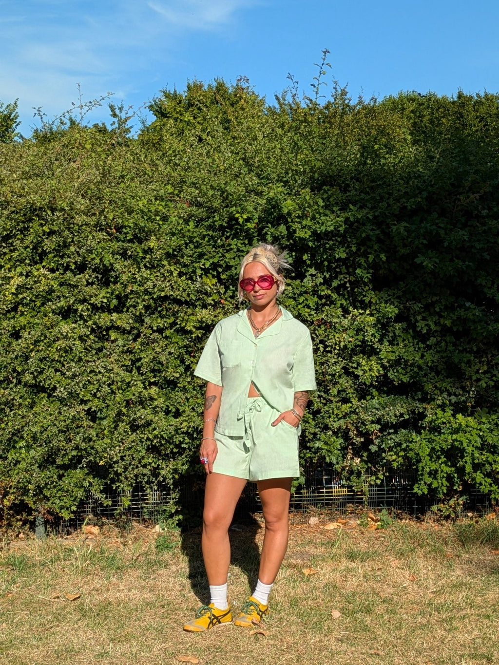 Matcha Drawstring Shorts - Periodical Powers