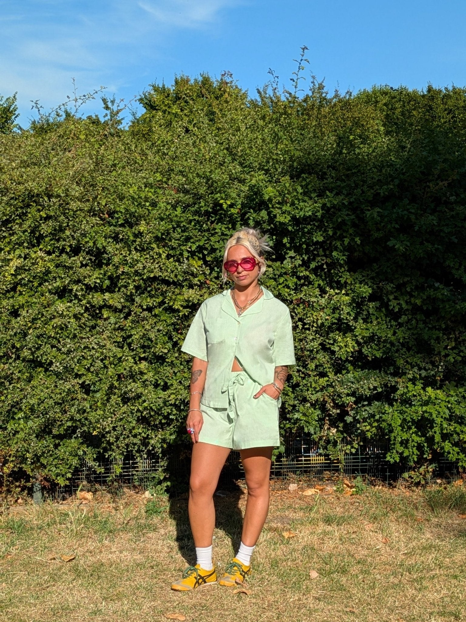 Matcha Drawstring Shorts - Periodical Powers