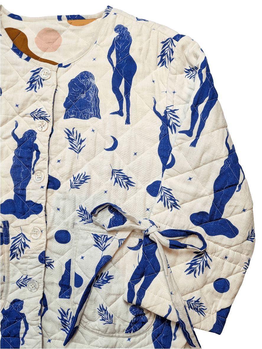 Moonlight Rituals/ Abstract reversible quilted jacket - Periodical Powers