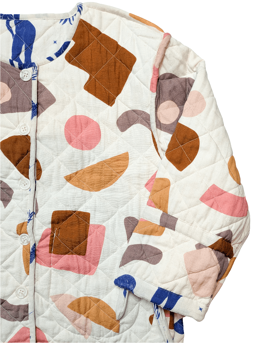 Moonlight Rituals/ Abstract reversible quilted jacket - Periodical Powers