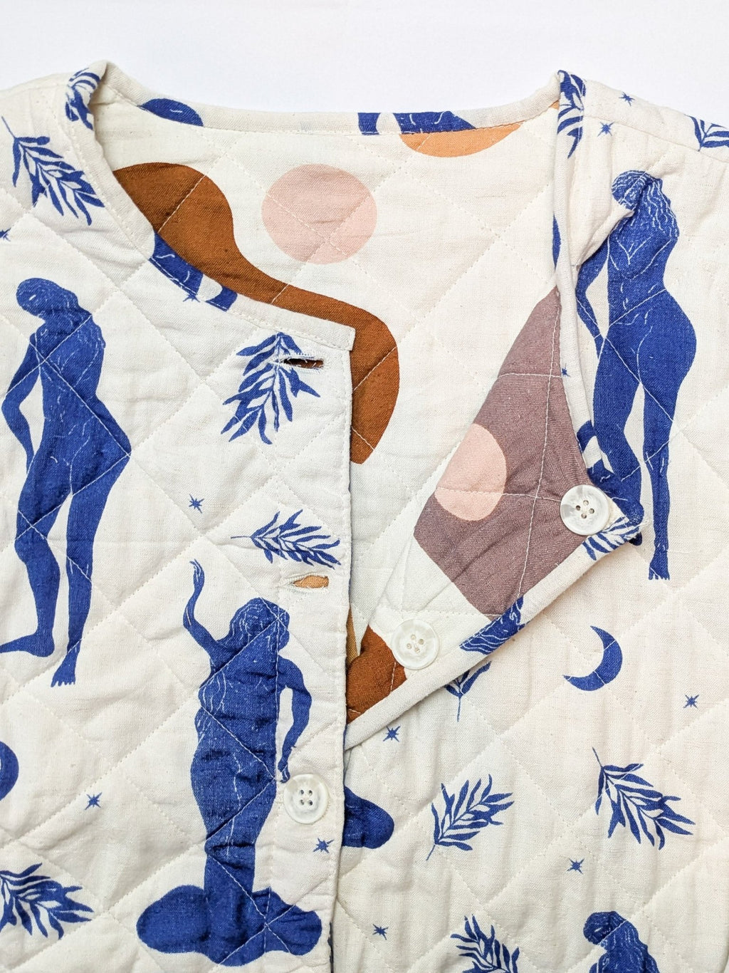 Moonlight Rituals/ Abstract reversible quilted jacket - Periodical Powers