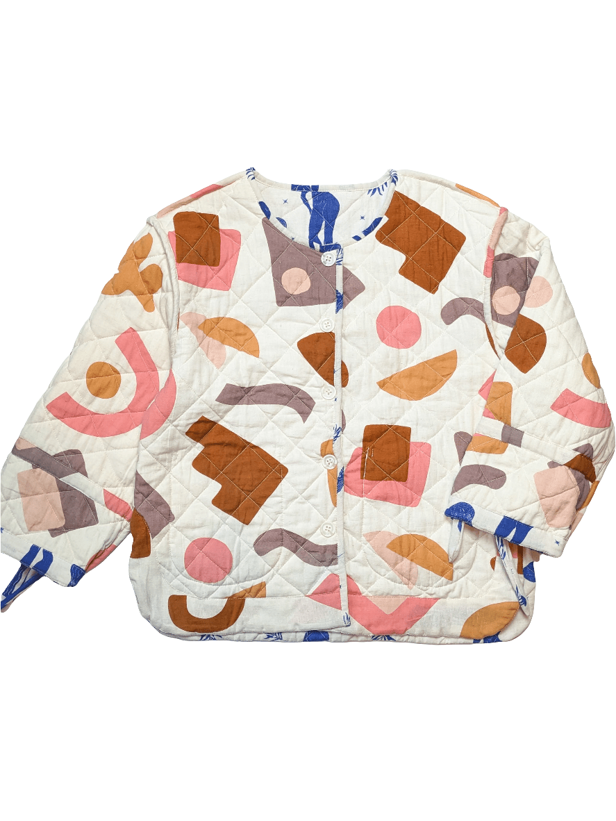 Moonlight Rituals/ Abstract reversible quilted jacket - Periodical Powers