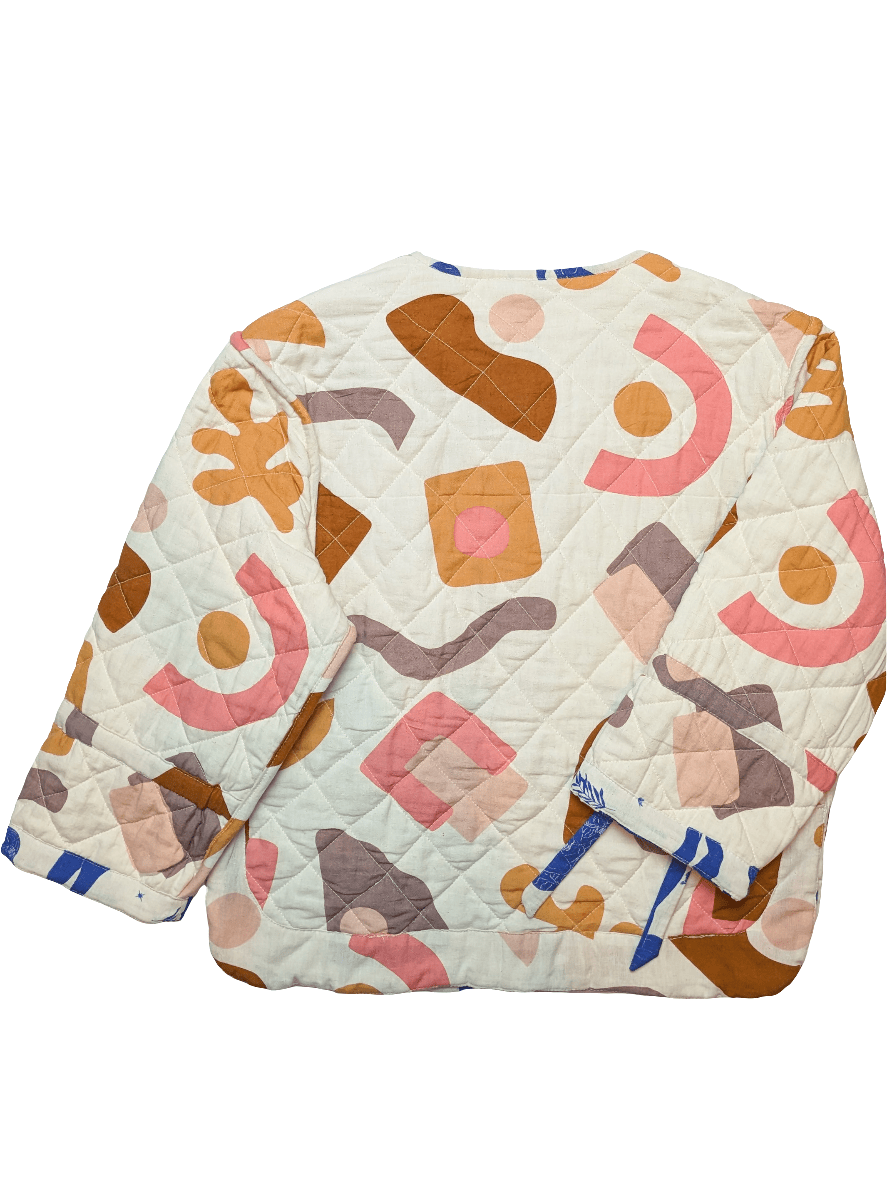 Moonlight Rituals/ Abstract reversible quilted jacket - Periodical Powers