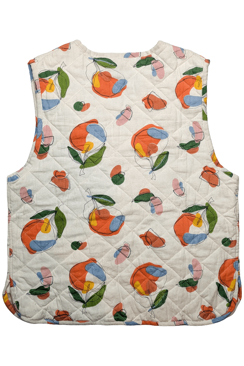 Orange Harvest / Woodland reversible quilted waistcoat - Periodical Powers