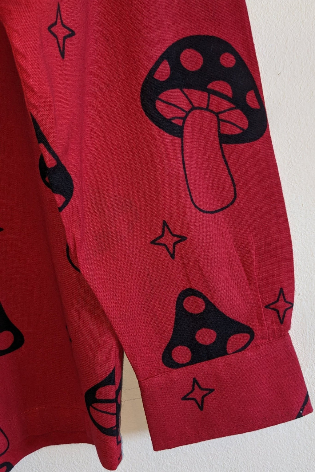 Red Mushroom Long Sleeve Shirt - Periodical Powers
