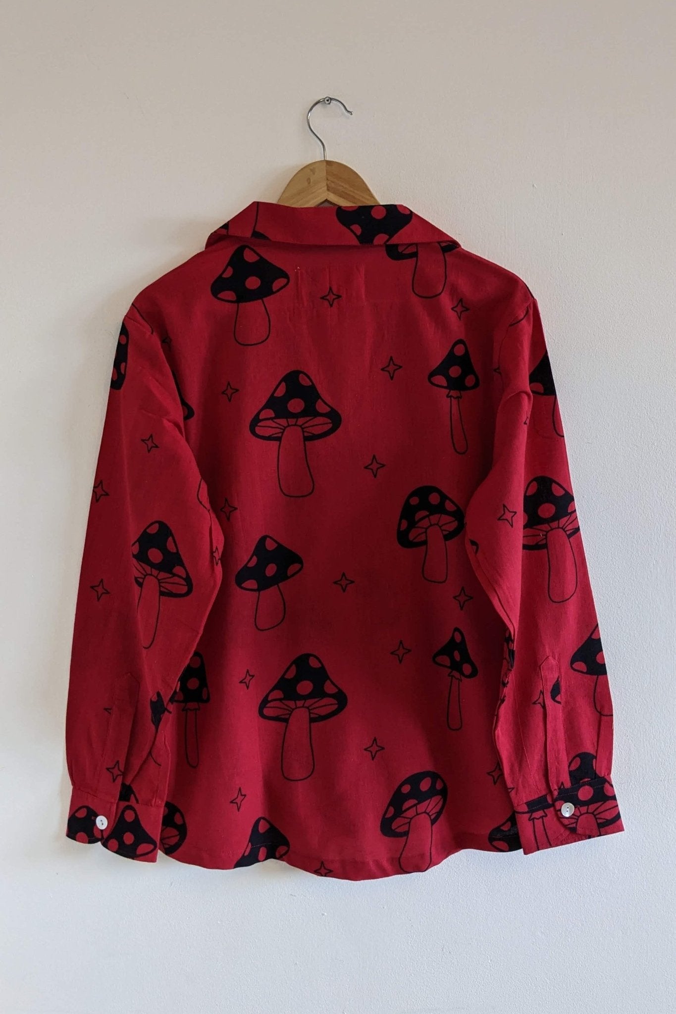 Red Mushroom Long Sleeve Shirt - Periodical Powers