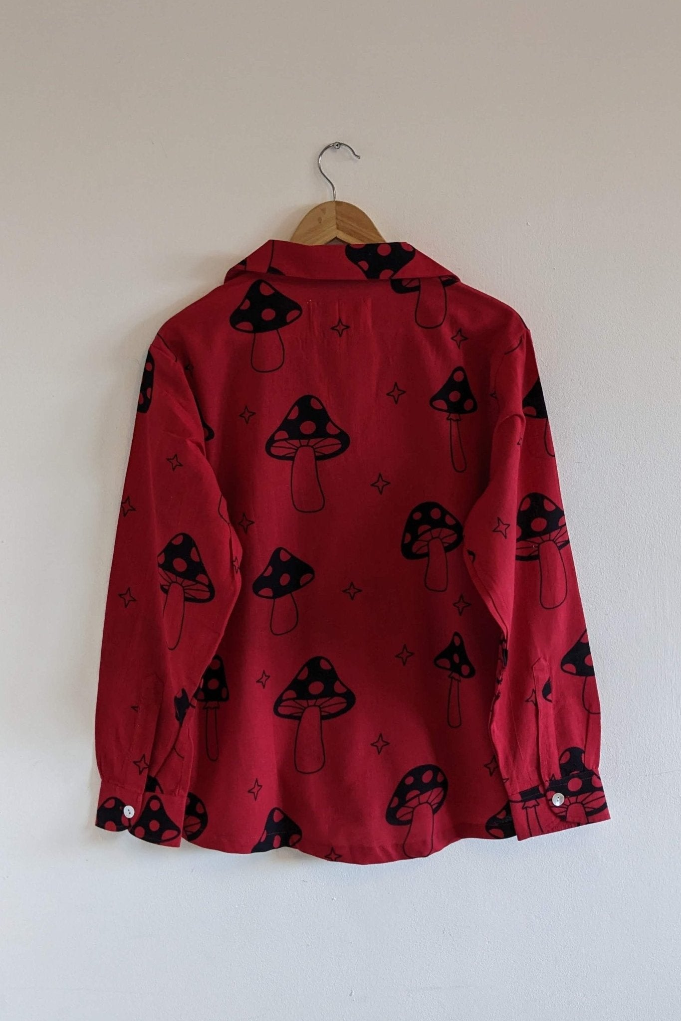 Red Mushroom Long Sleeve Shirt - Periodical Powers