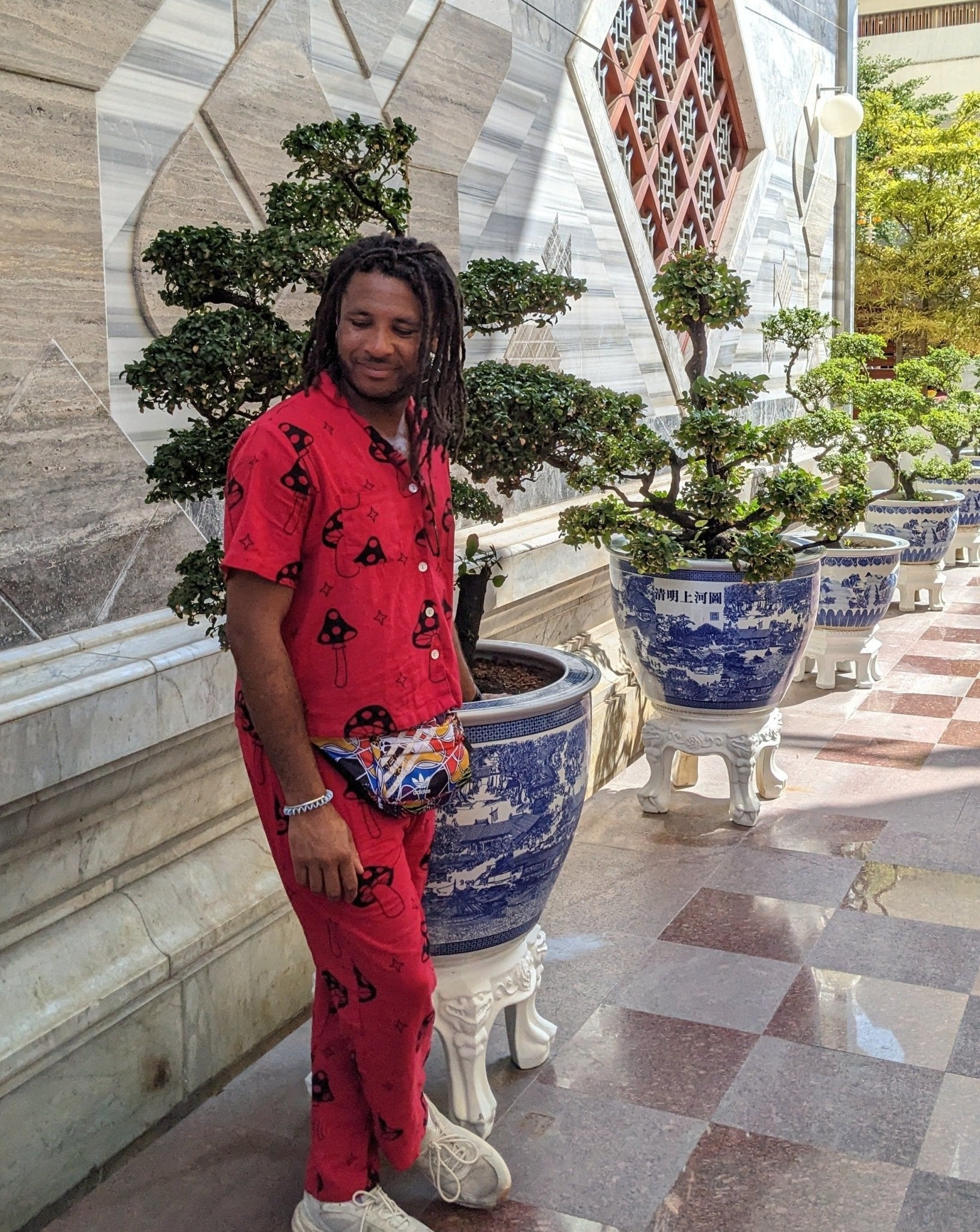 Red Mushroom Short Sleeve Shirt - Periodical Powers