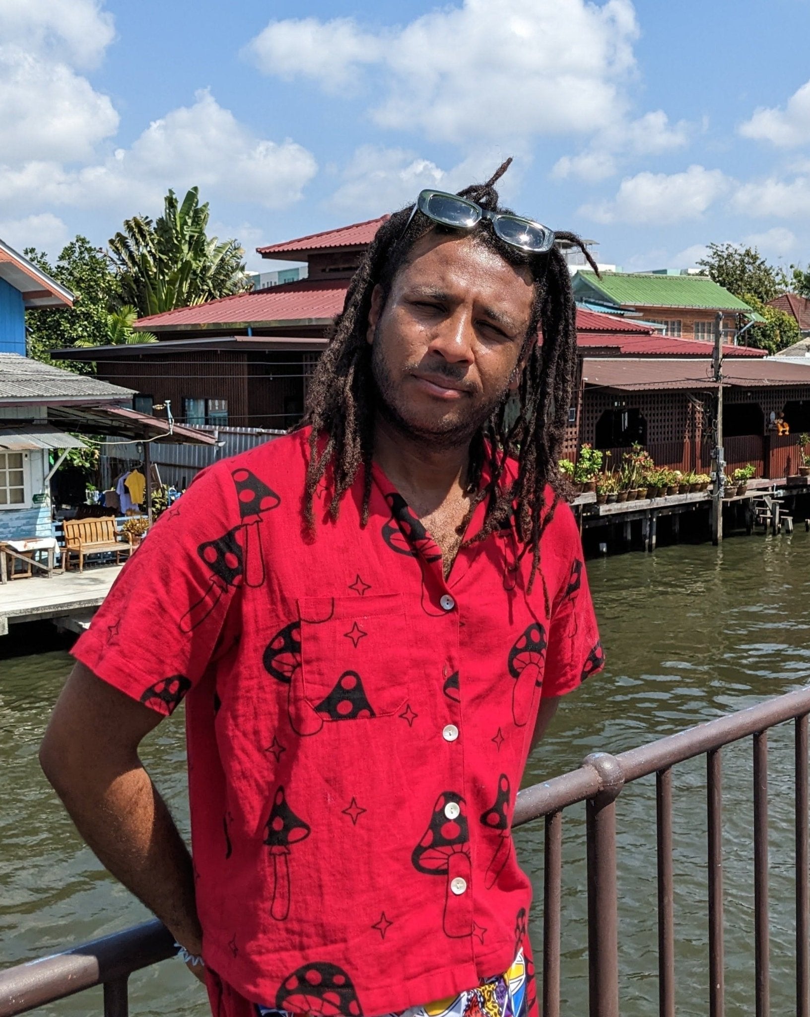 Red Mushroom Short Sleeve Shirt - Periodical Powers