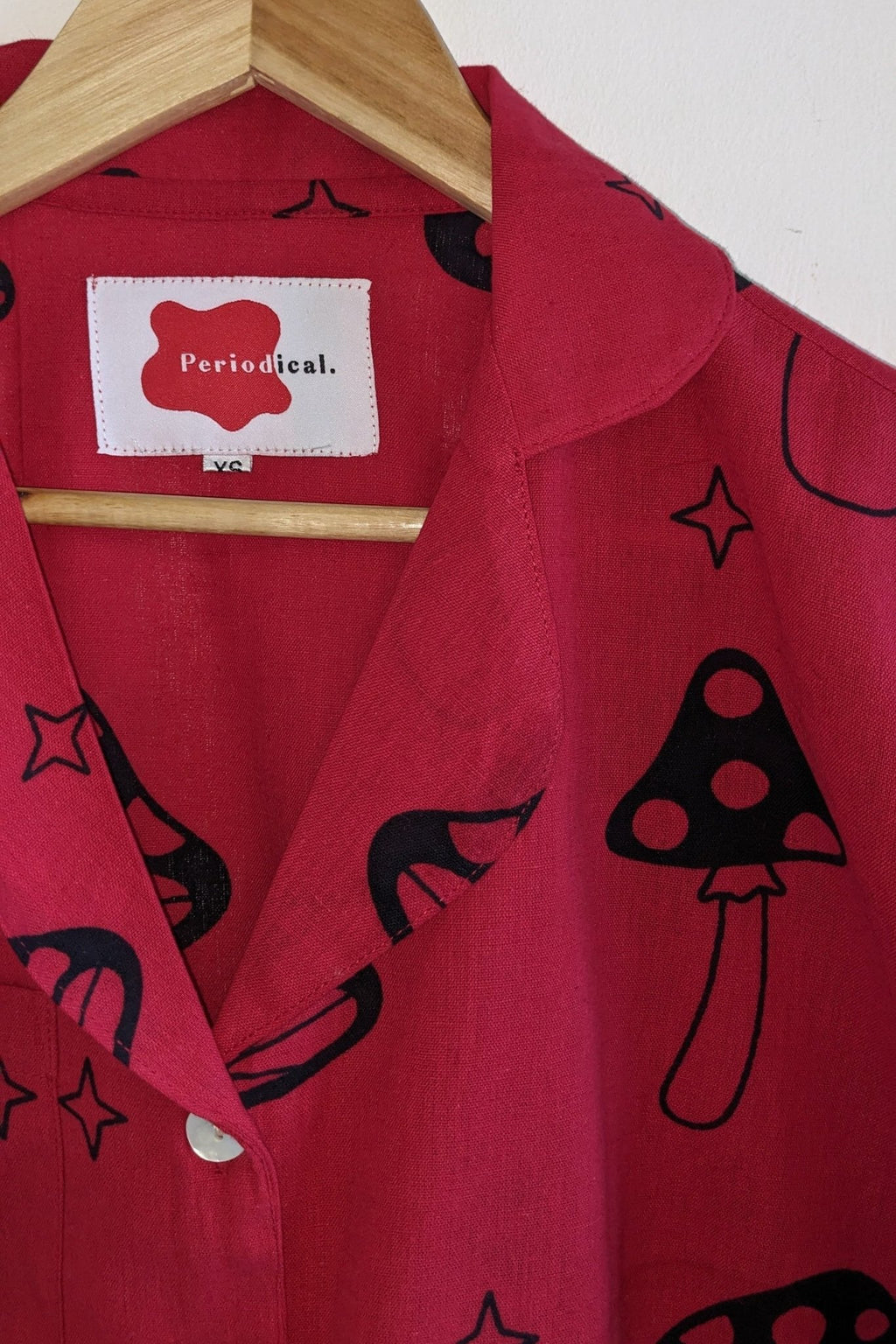 Red Mushroom Short Sleeve Shirt - Periodical Powers