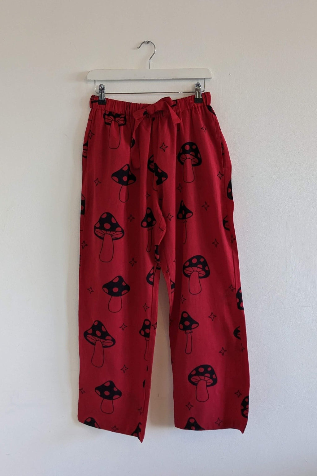 Red Mushroom Straight Leg Trousers - Periodical Powers